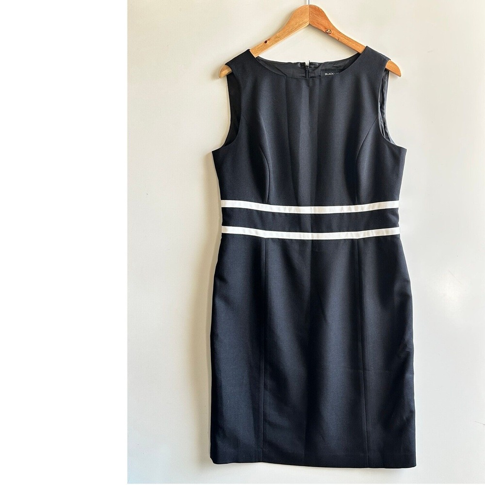 Black Label by Evan Picone  Sheath Dress Black Career  Classic Cocktail  XL NWOT - Picture 5 of 12